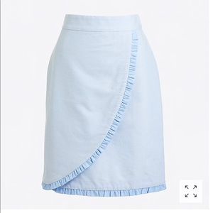 Oxford Ruffle Skirt J Crew Size 0